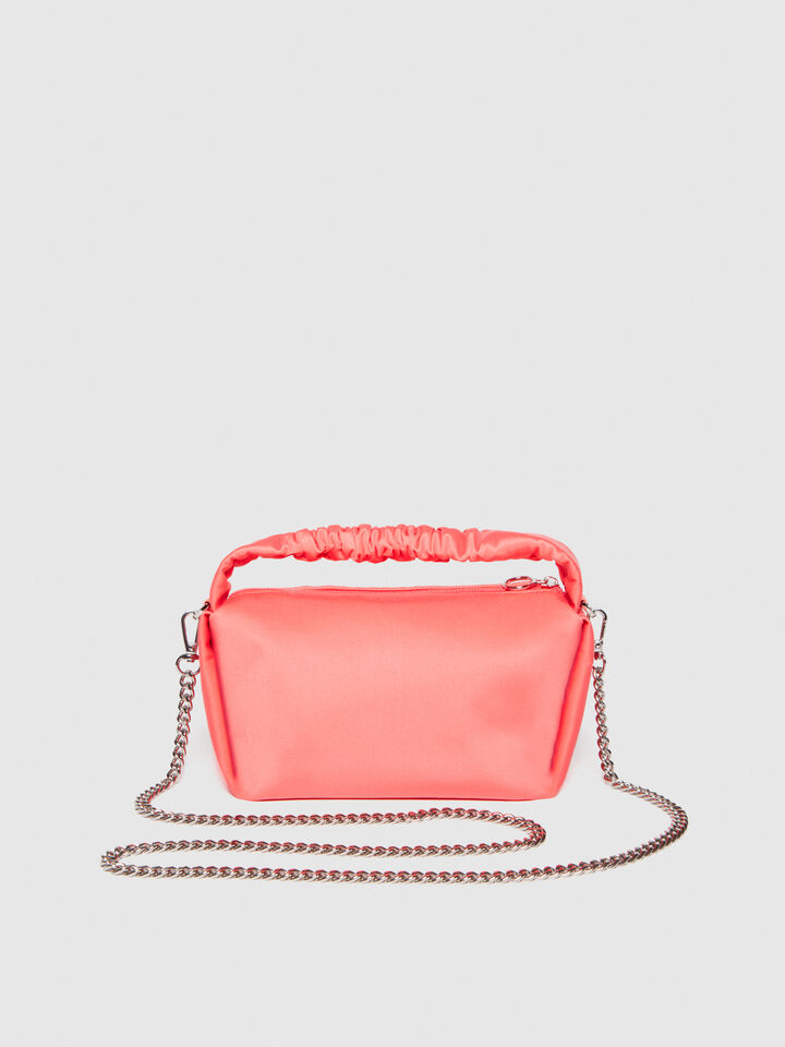 Handbag with rouched handle - null - Coral | Sisley image number 3